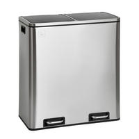 MÜLLEIMER TM2X30 - Silberfarben, Metall (57/65/31cm) - SVITA