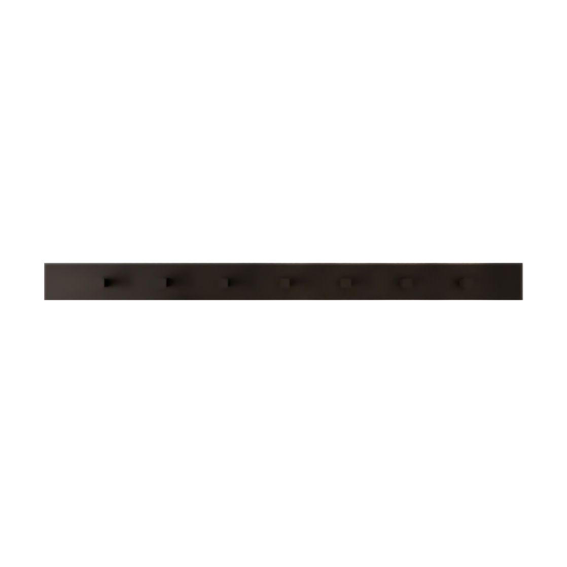 GARDEROBENLEISTE Skandica Riva mit 7 Haken, 120 cm, Schwarz - Schwarz, Holzwerkstoff (120.1/10/1.8cm) - Skandica