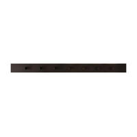 GARDEROBENLEISTE Skandica Riva mit 7 Haken, 120 cm, Schwarz - Schwarz, Holzwerkstoff (120.1/10/1.8cm) - Skandica