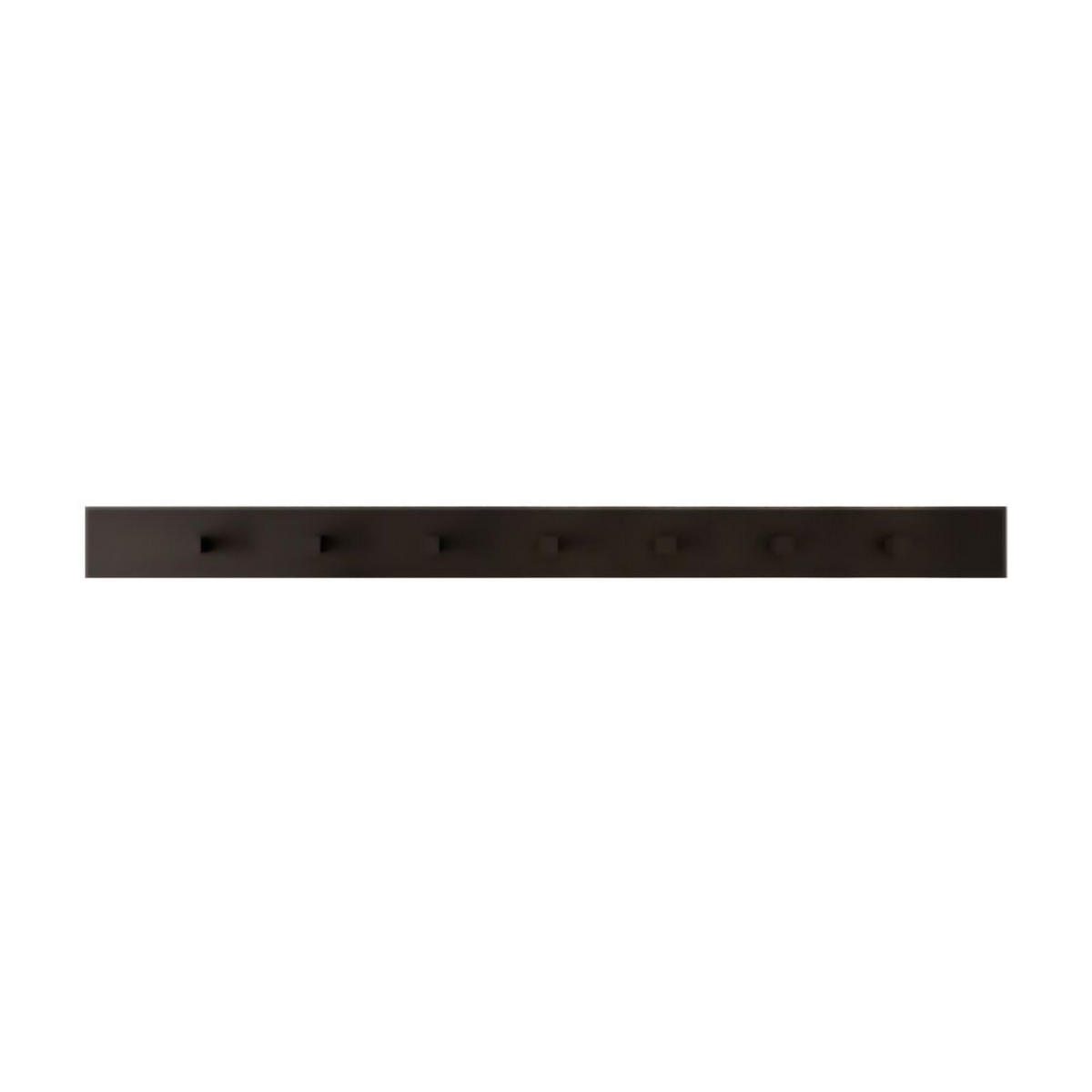 GARDEROBENLEISTE Skandica Riva mit 7 Haken, 120 cm, Schwarz - Schwarz, Holzwerkstoff (120.1/10/1.8cm) - Skandica