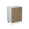 KÜCHENUNTERSCHRANK R-Line Artisan-Eiche 60 cm mit Schublade, ohne AP - Weiß/Eiche Artisan, Holzwerkstoff (60/81.6/46cm) - Vicco