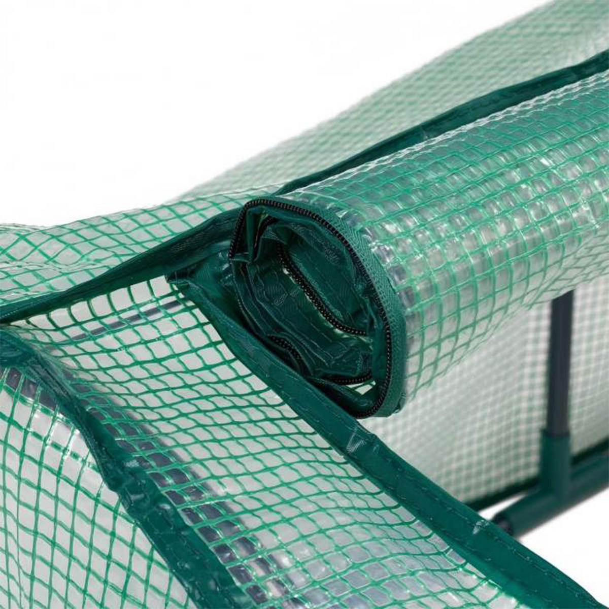 FRÜHBEET - Dunkelgrün, Kunststoff/Metall (200/80/100cm) - Relaxdays