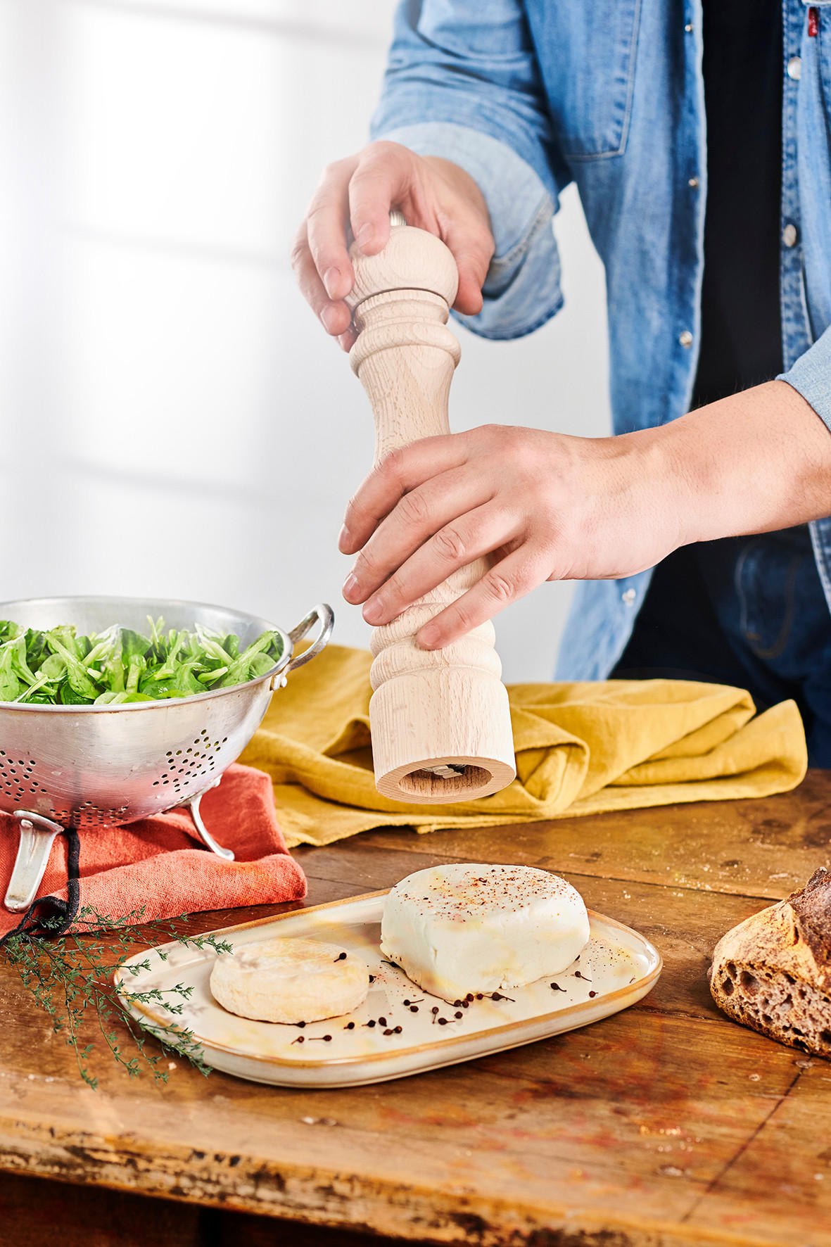 MÜHLENSET Paris Nature 30cm Pfeffer- & Salzmühle Buchenholz Stahlmahlwerk - Braun, Holz (6.7/30/6.7cm) - PEUGEOT