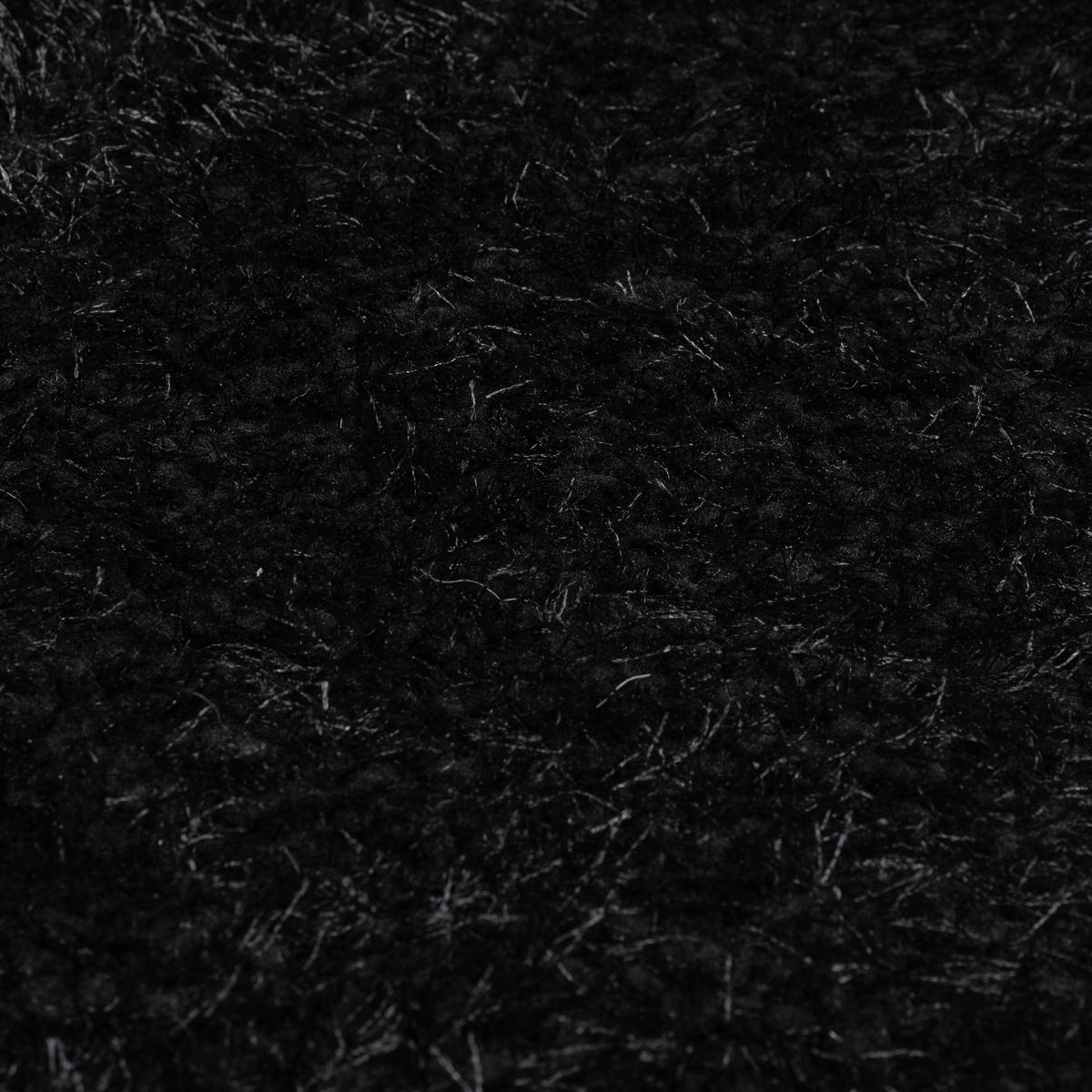 TEPPICH Hochflor Samt-Design, plüschig DOVEL, Schwarz 160x230 cm - Schwarz, Textil (160/230cm) - KADIMA DESIGN