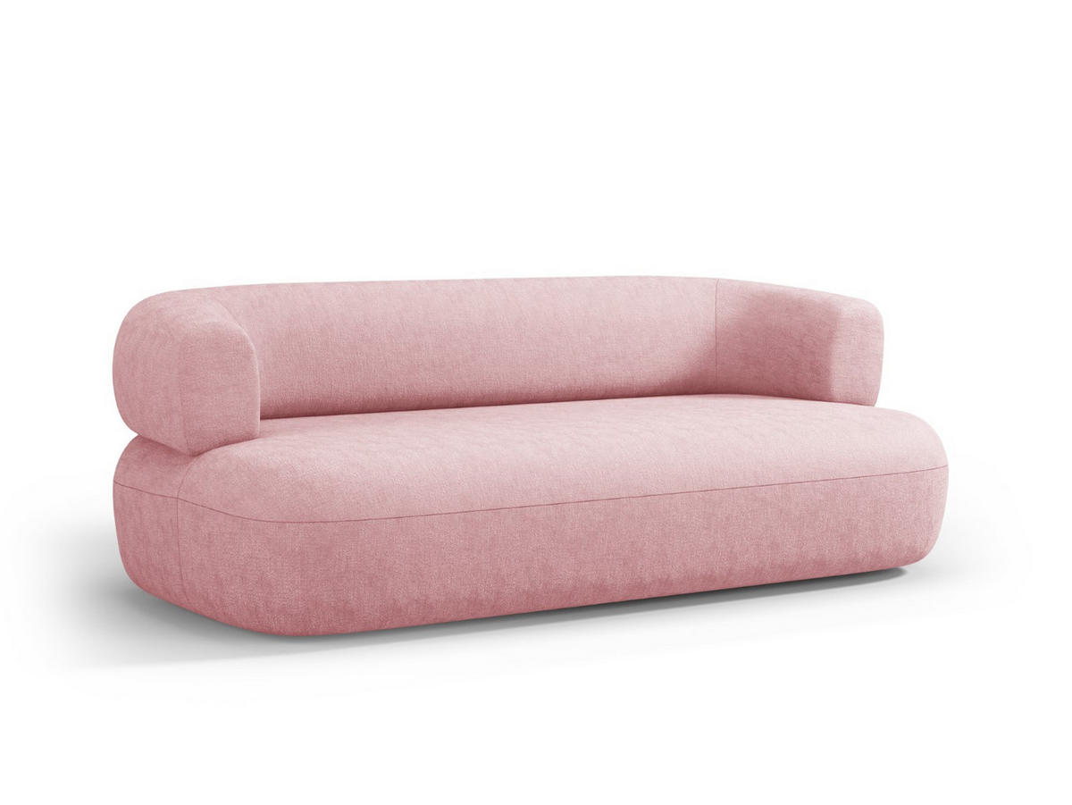 SOFA Jenny aus Chenille-Stoff rosa 3 Sitzplätze - Pink, Textil (90/73/178cm) - Micadoni