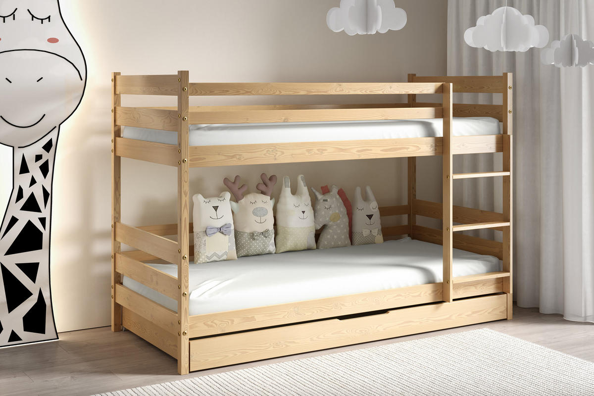 ETAGENBETT SIMBA 80x190 cm Kieferfarben - Kieferfarben, Holz (80/190cm) - MASSENO