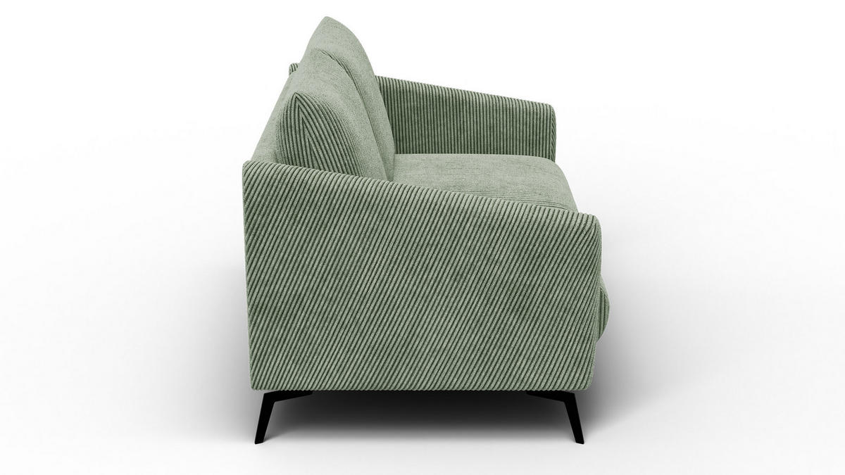 SOFA VILT 2-Sitzer, mint - Schwarz/Mintgrün, Holzwerkstoff/Textil (142/89/94cm) - Wozimo