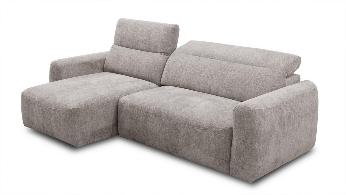 ECKSOFA NERO 4-Sitzer, dunkelbeige - Beige/Schwarz, Holz/Textil (272/81/159cm) - Courtois Laville