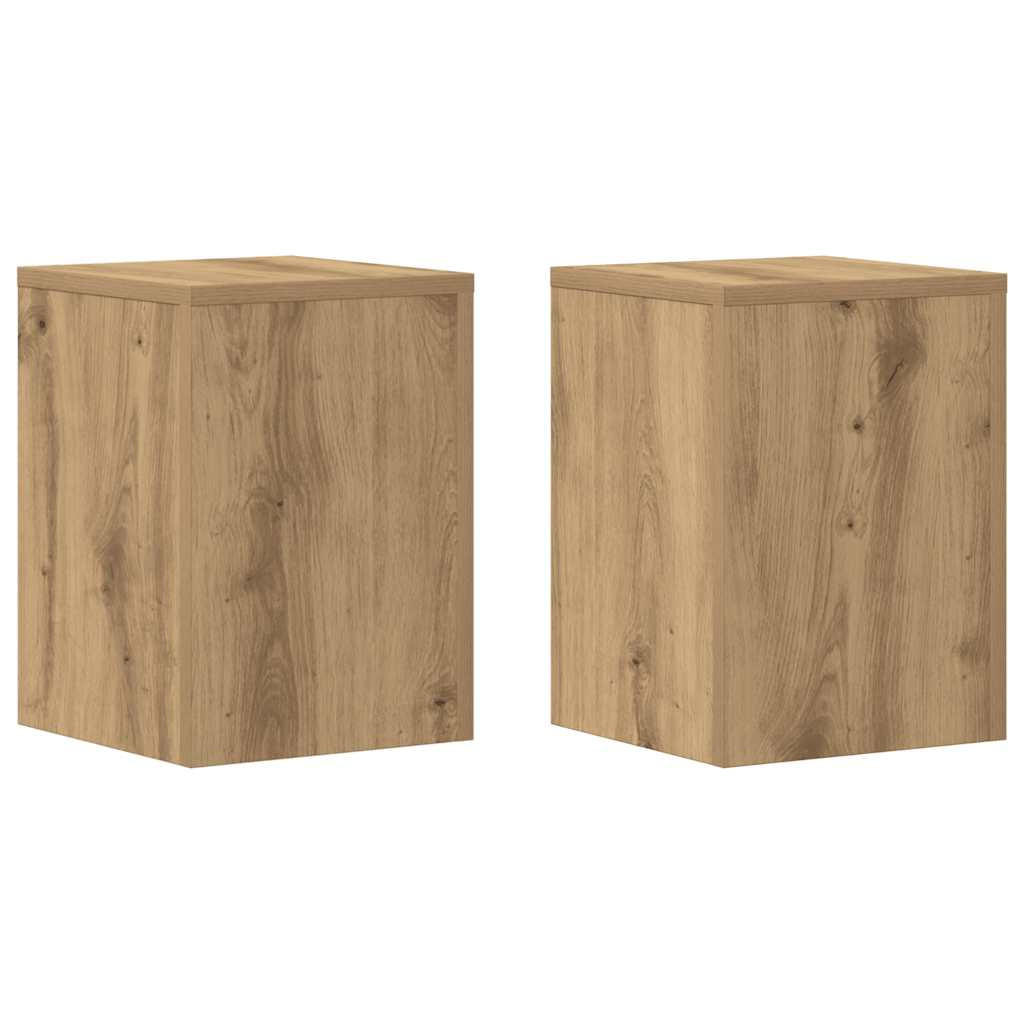 PFLANZENSTÄNDER 2Er Set Artisan-Eiche 25/25/35 Cm Holzwerkstoff - Braun, Holzwerkstoff (25/35/25cm) - vidaXL