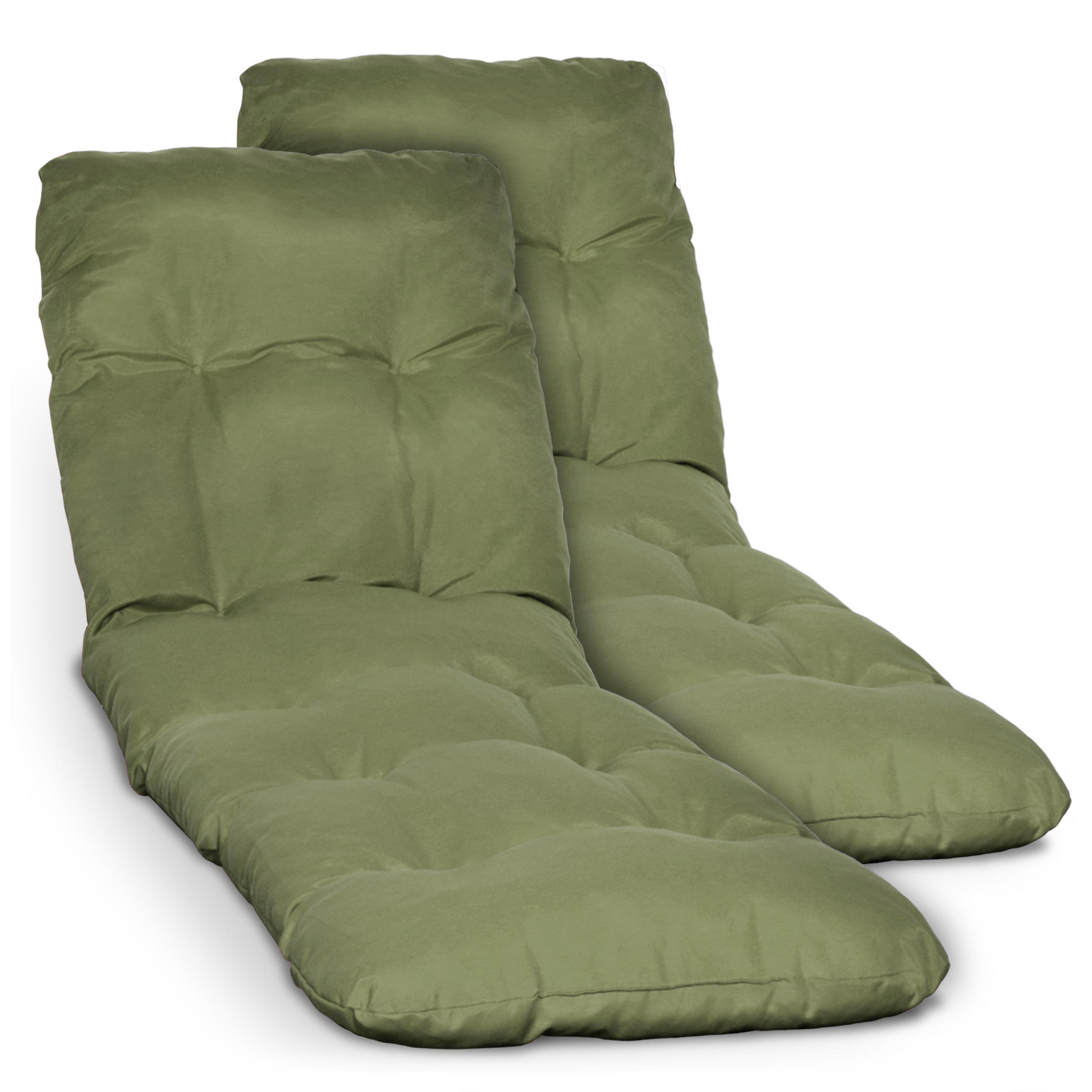 ROLLLIEGENAUFLAGE Flair RL 190x60x8cm Olivgrün (2tlg) - Olivgrün, Textil (60/190cm) - Beautissu 