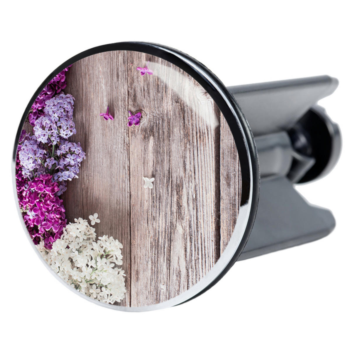 WASCHBECKENSTÖPSEL Flieder - Violett, Kunststoff/Metall (4/7/7cm) - Sanilo