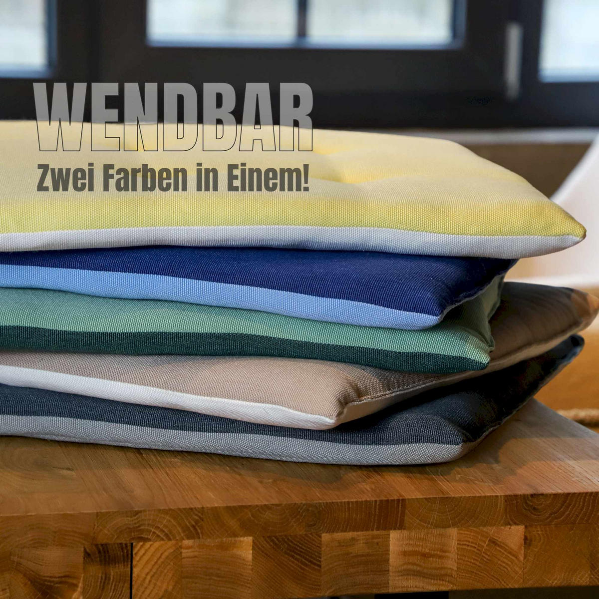 SITZKISSEN DOVE CHAIRPAD - Gelb, Textil (40/40/2cm) - Tom Tailor