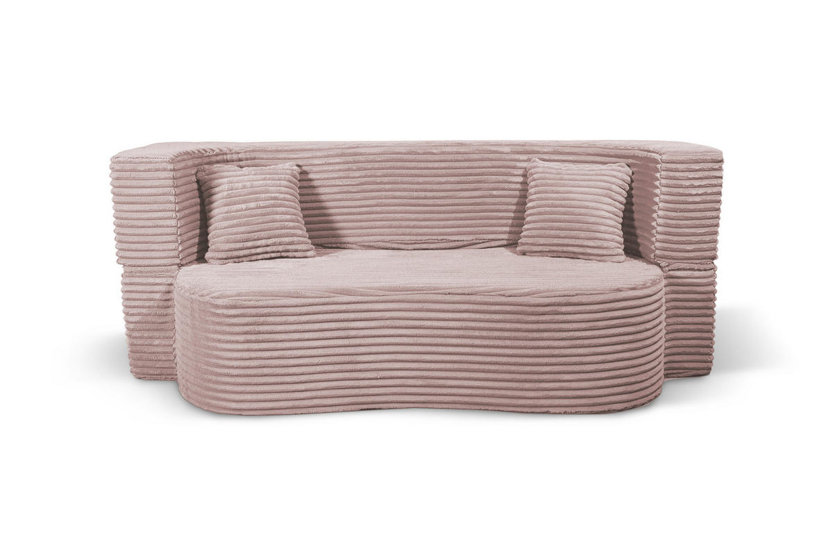 SCHLAFSOFA MYFOAM, Sofa mit Schlaffunktion, Farbe: Rosa, Cordstoff - Rosa, Textil (200/80/72cm) - Storez24