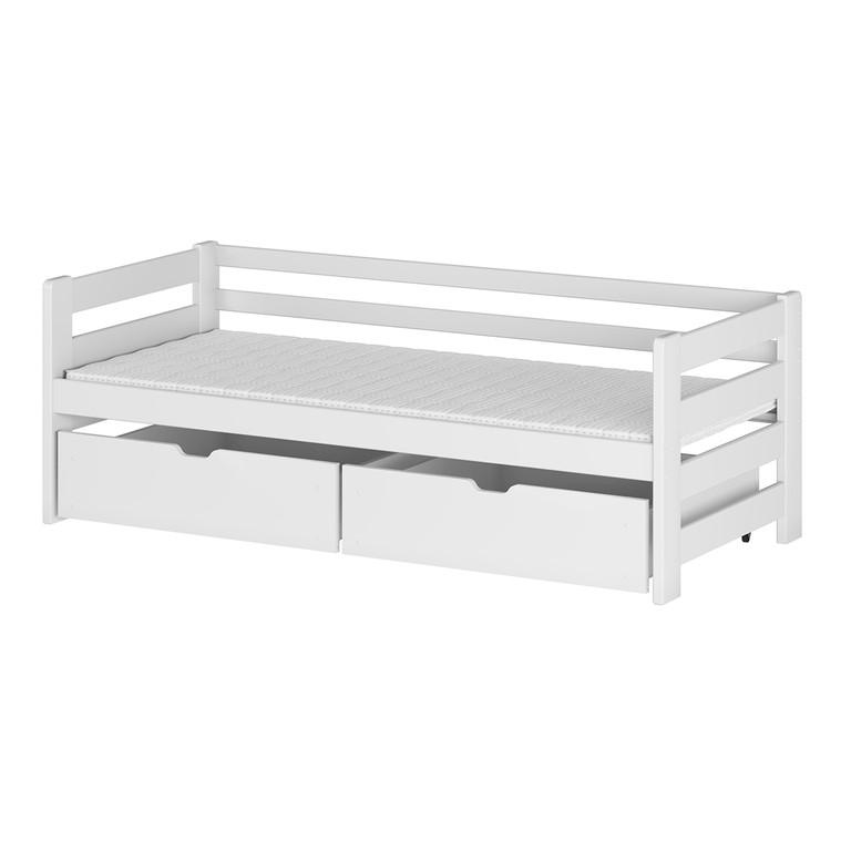 KREVET 90/190 Erwan Bijeli - bijela, drvni materijal (90/190cm) - Petits-meubles