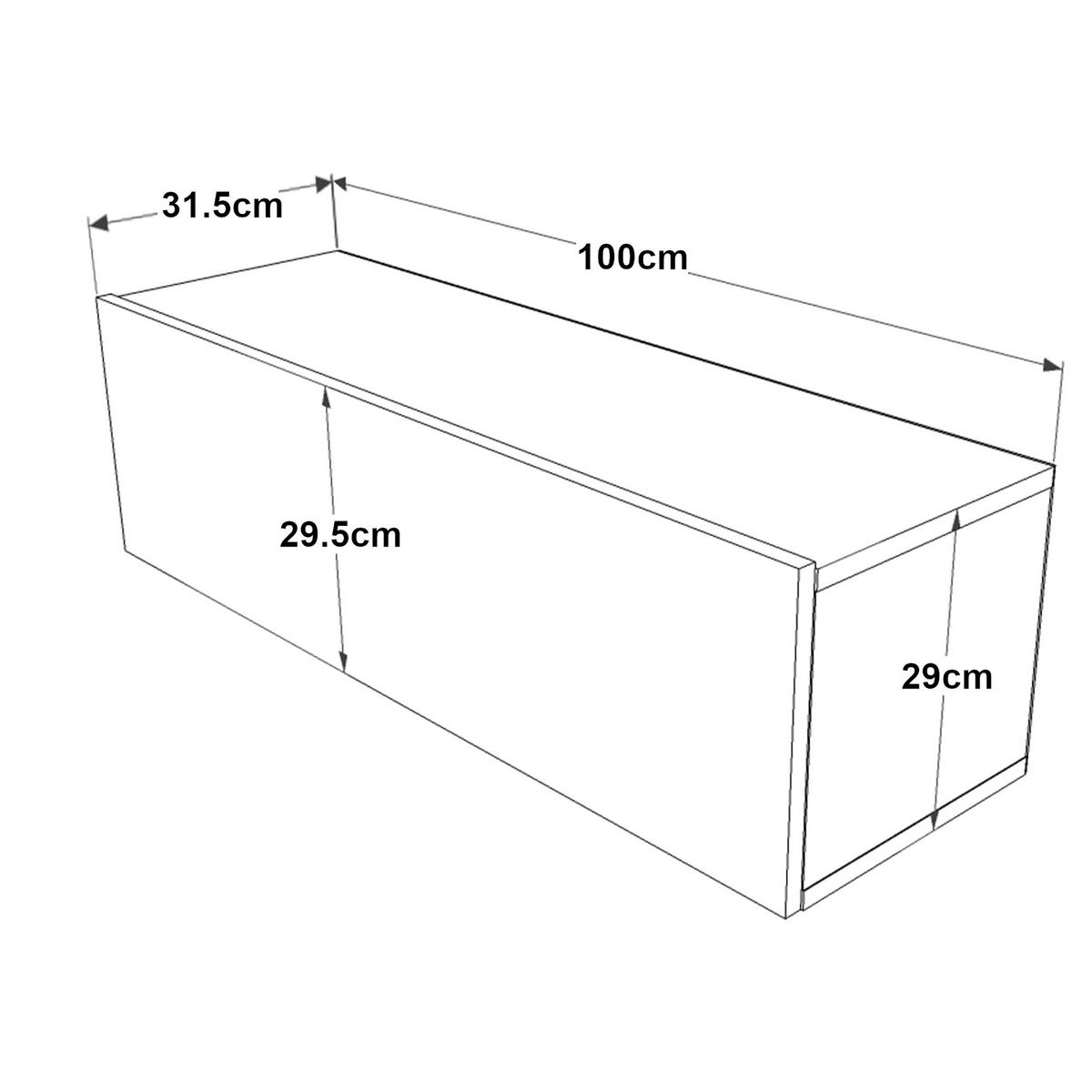 TV-ELEMENT Lapinlahti - Weiß, Holzwerkstoff (100/29.5/31.5cm) - [en.casa]