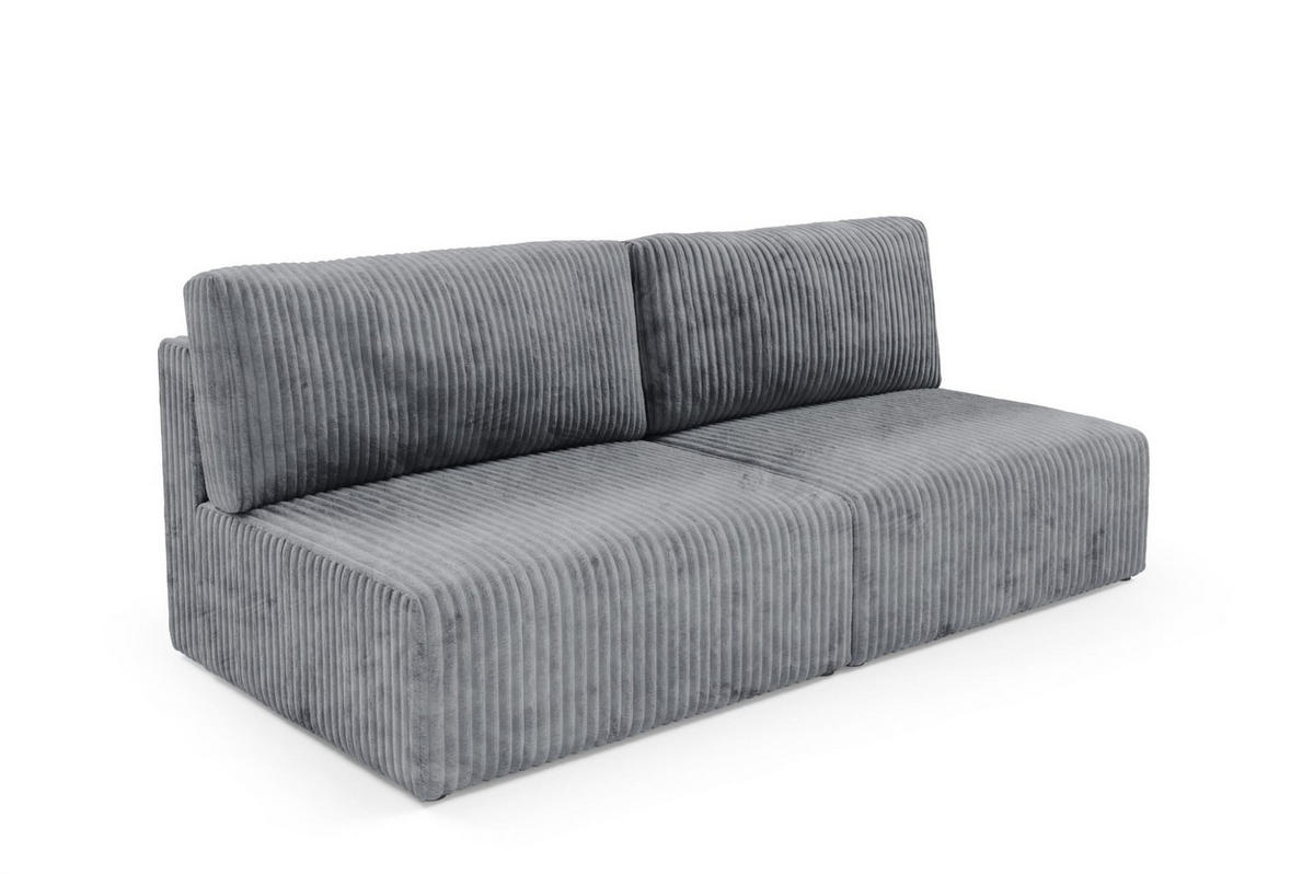 SCHLAFSOFA Natalia Xs - Grau, Holzwerkstoff/Textil (216/85/105cm) - Fun Möbel