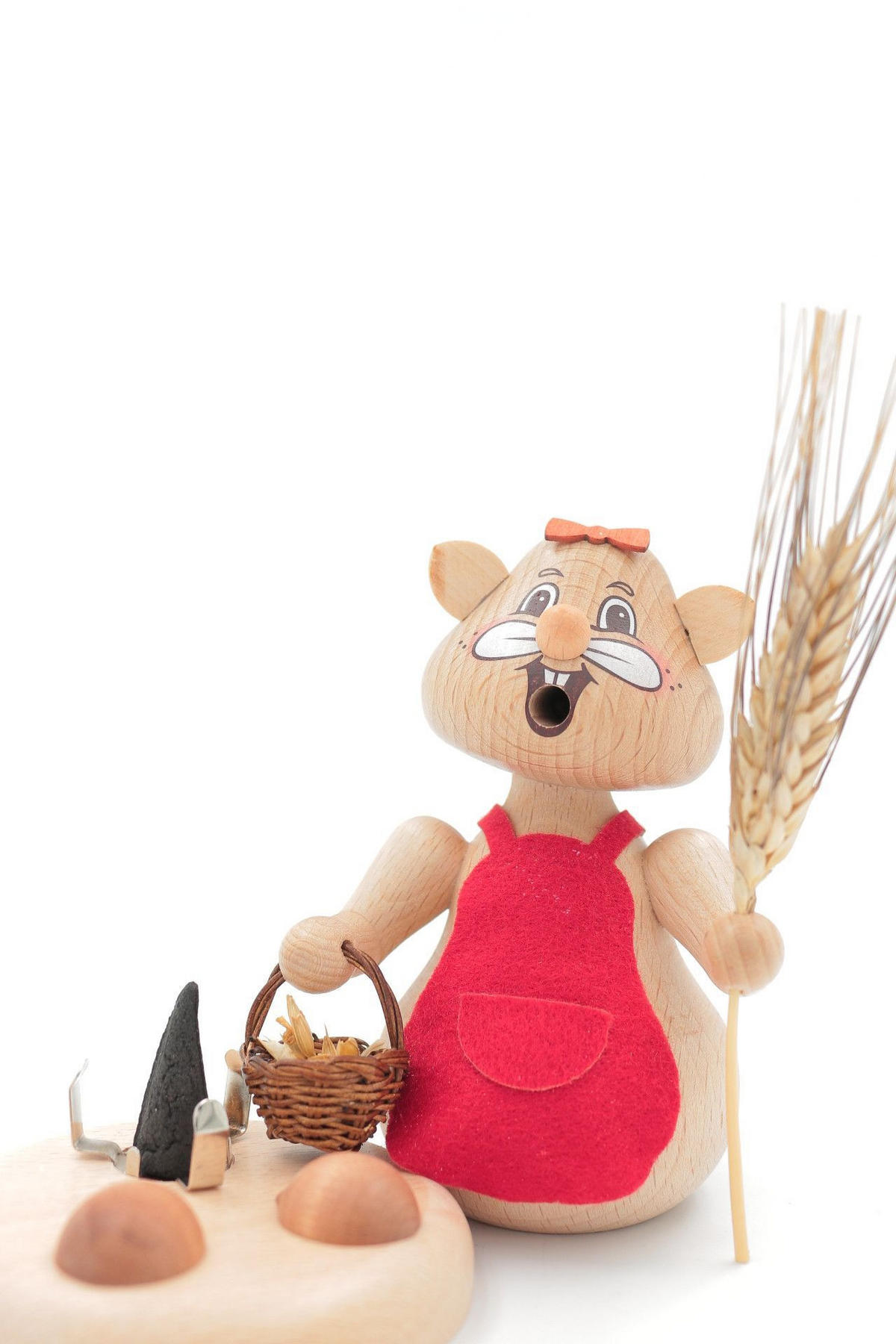 RAUCHFIGUR Hamster Frau Urhamster - Multicolor, Holz (8/13/0.1cm)