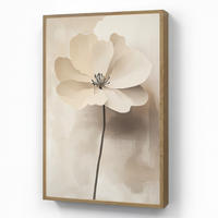 NÁSTĚNNÁ LAMPA S AKUMULÁTOREM Květina - béžová - barva - stín 70x100 cm - béžová, kompozitní dřevo (70/100/8cm) - OnlyWow