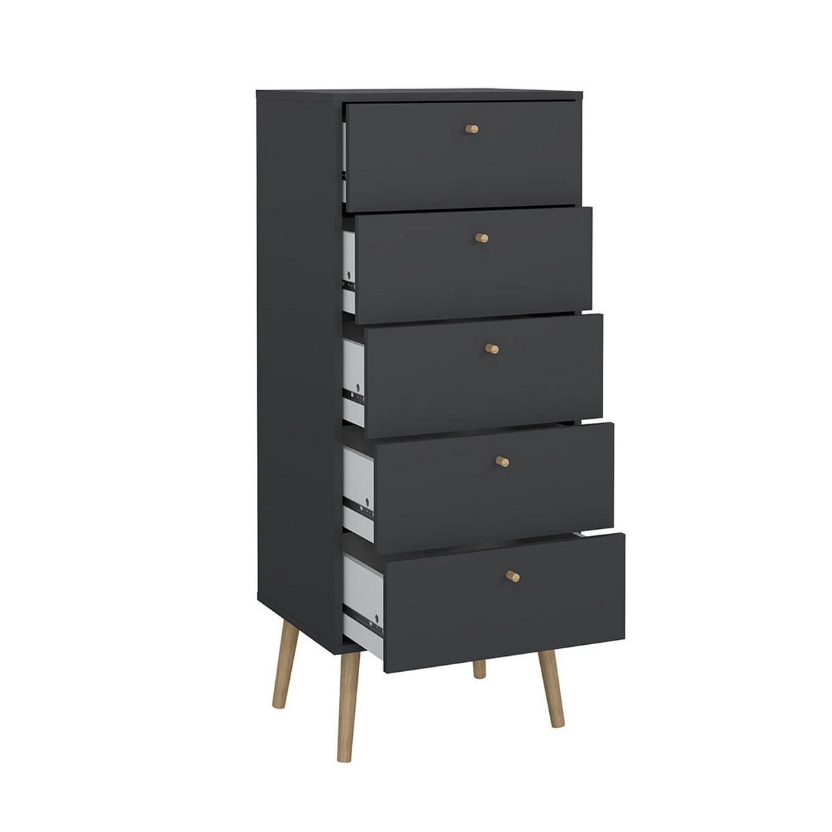 KOMMODE, Bodo, Grau, Holzwerkstoff, 51 x 40 x 121 cm - Grau, Holzwerkstoff (51/121/40cm) - ebuy24