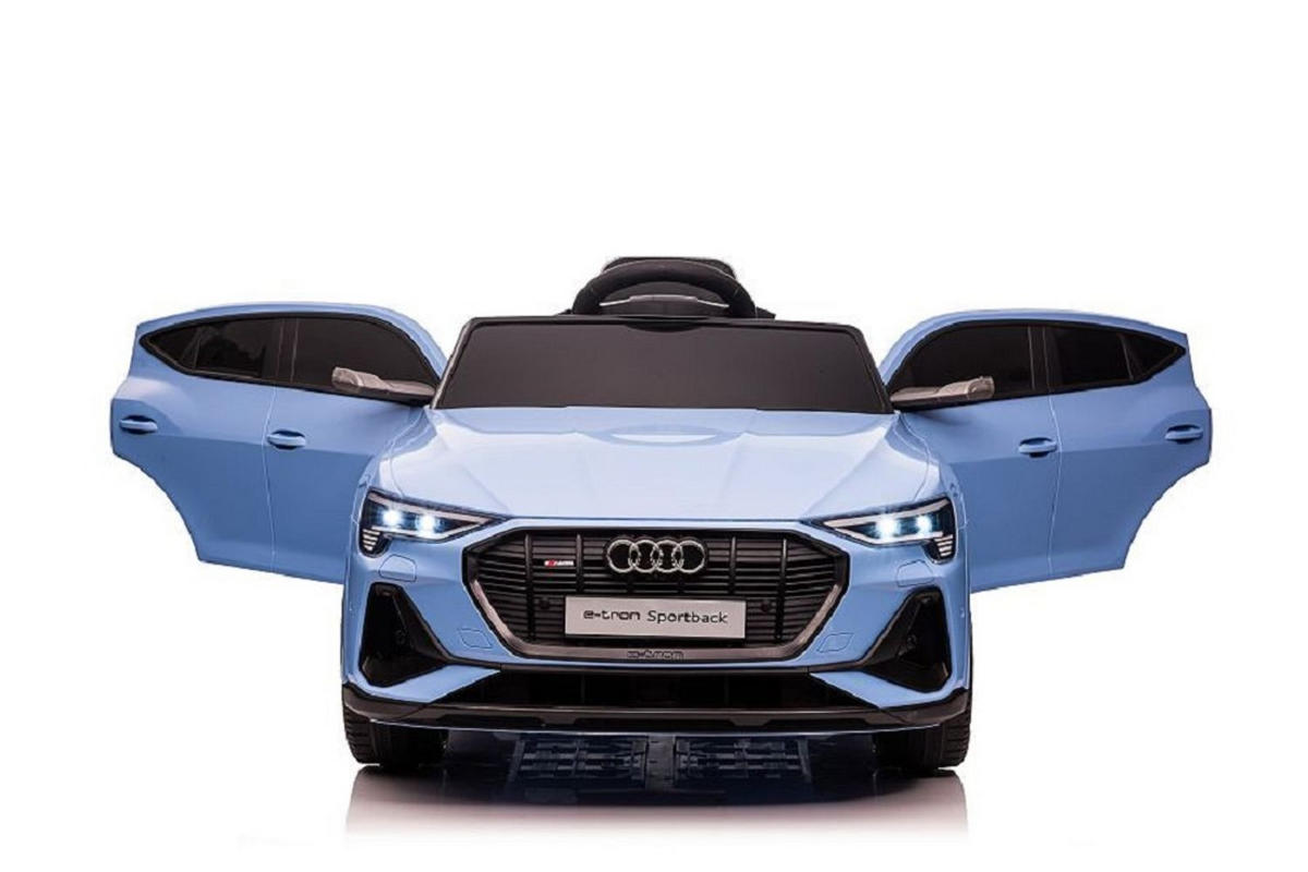 KINDER ELEKTROAUTO Audi E-Tron blau Allradantrieb, EVA-Reifen, Fernbedienung, Bluetooth, Stoßdämpfer - Blau, Kunststoff (108/60/47cm) - Es-Toys