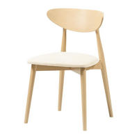 STUHL Ryga 48 x 45 x 80 cm, aus Holz mit gepolsterter Sitzfläche, kaschmir - Beige, Metall (48/80/45cm) - Margaret Hadas24