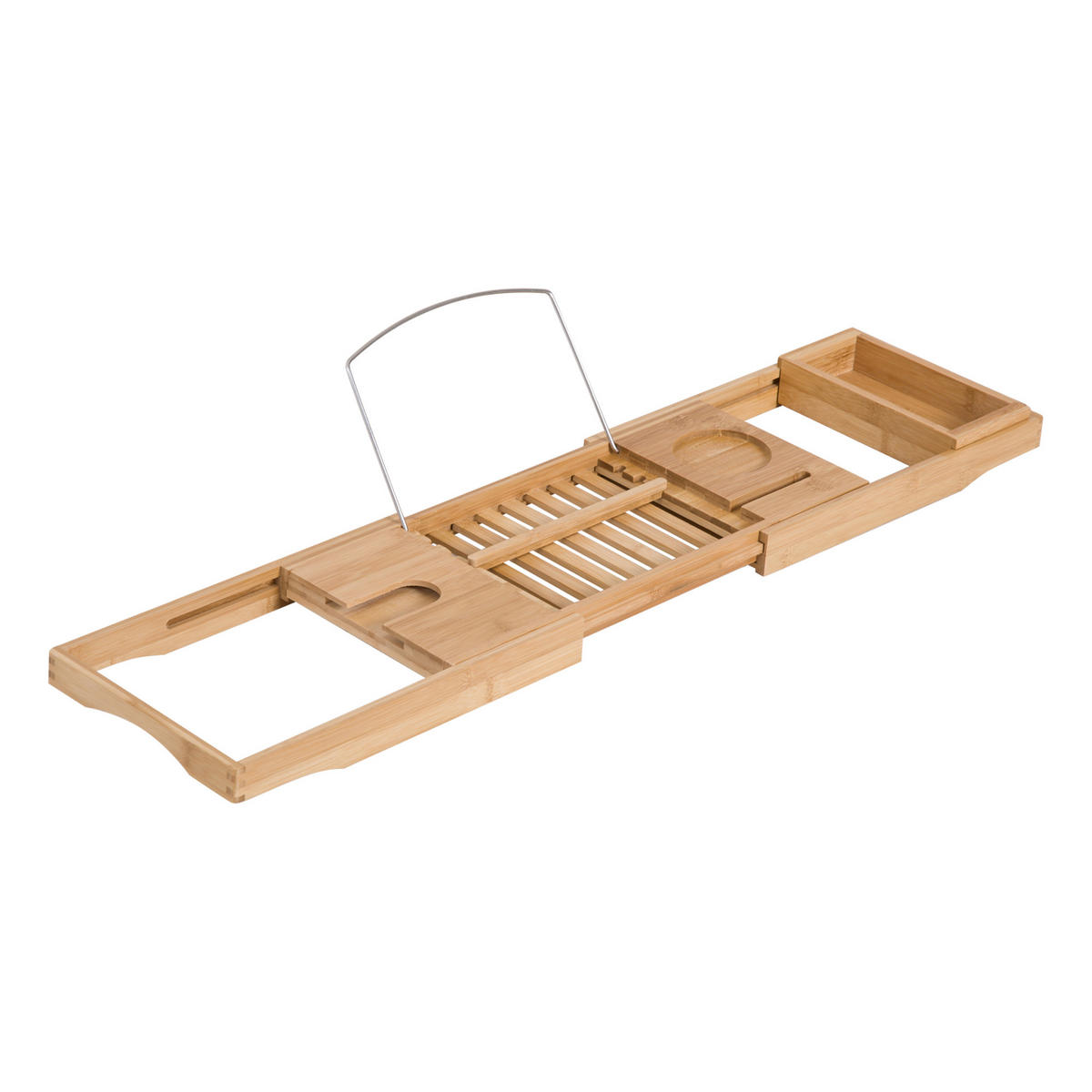 BADEWANNENABLAGE DE-10386 verstellbar, 70-105 cm Bambus - Naturfarben, Naturmaterialien (218/5/105cm) - ComfortXL