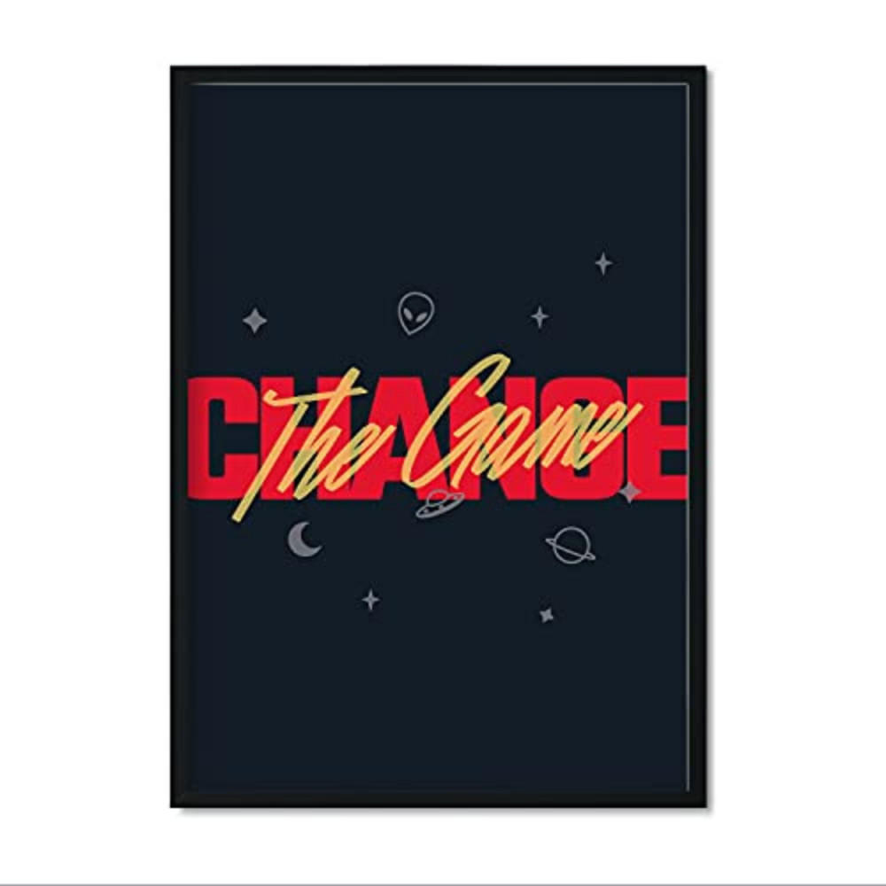 POSTER Motivations-Kunst A4 Schwarzer Rahmen - Schwarz, Papier (29.7/5/21cm) - Nacnic