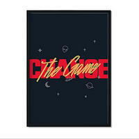 POSTER Motivations-Kunst A4 Schwarzer Rahmen - Schwarz, Papier (29.7/5/21cm) - Nacnic