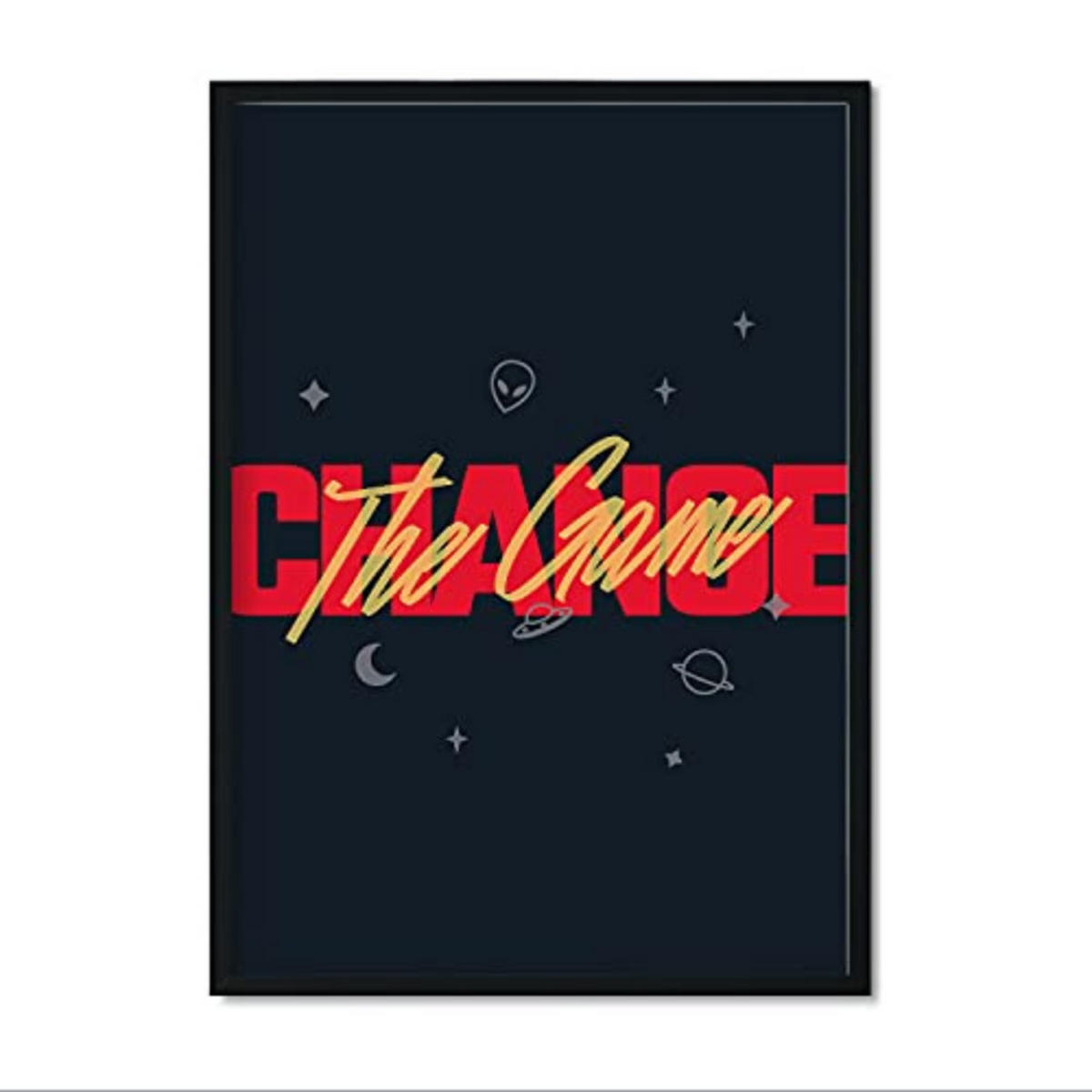 POSTER Motivations-Kunst A4 Schwarzer Rahmen - Schwarz, Papier (29.7/5/21cm) - Nacnic