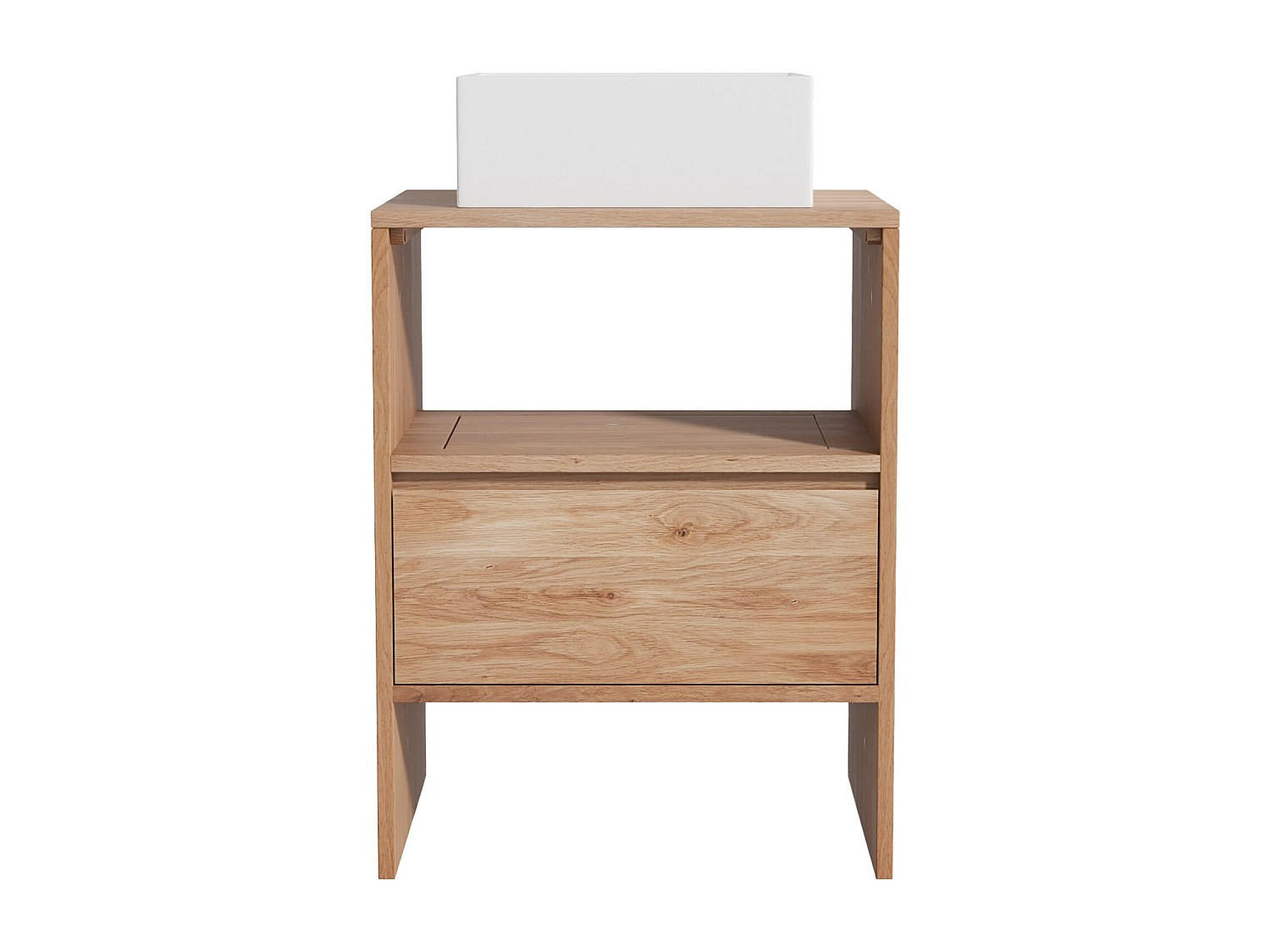 EINZELWASCHTISCH - 60 cm x 50 cm - Holz, Platte - Naturfarben Hell - CAVIZO - Naturfarben, Holz (60/78/50cm) - Vente-Unique
