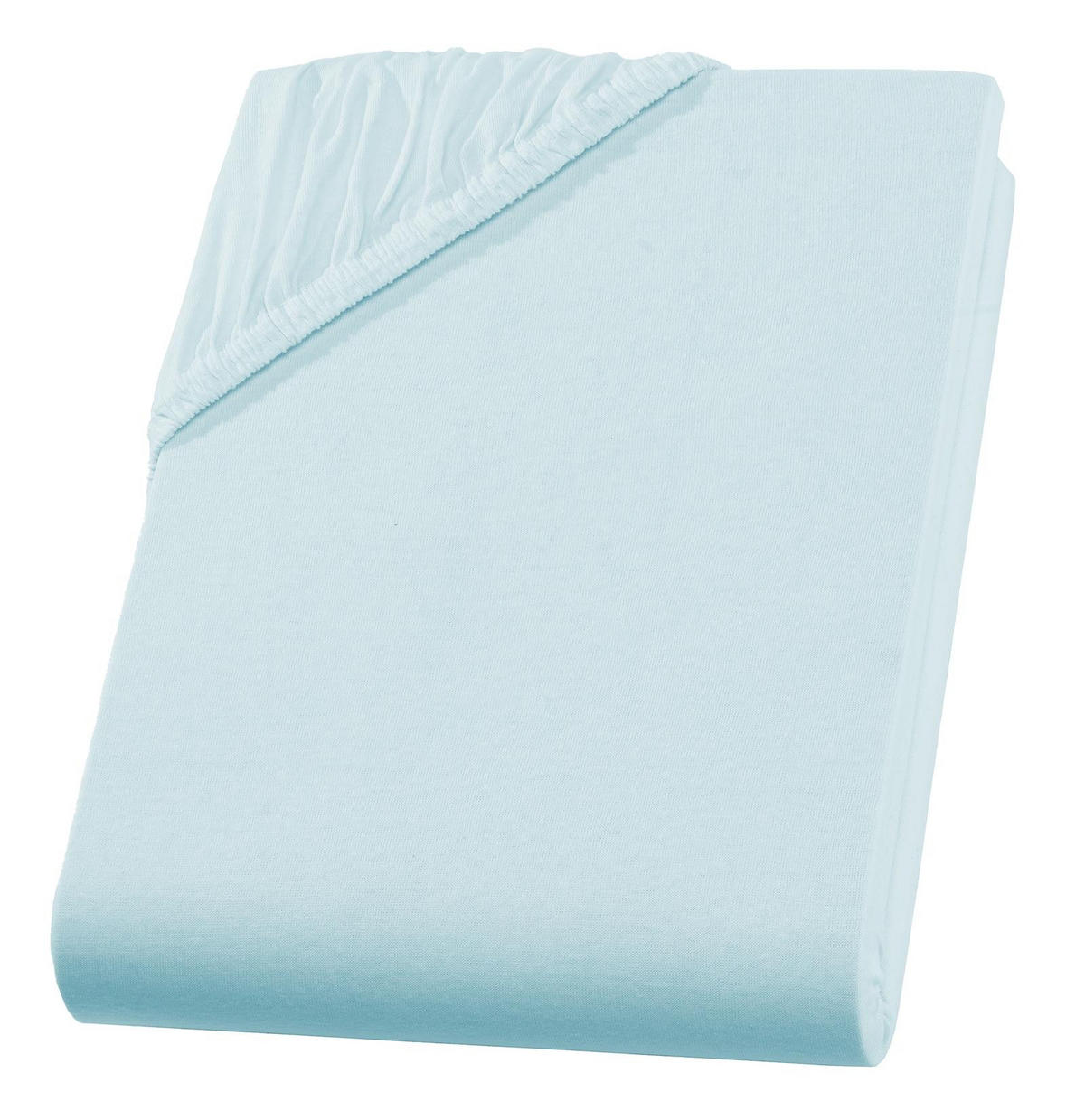 SPANNBETTLAKEN Boxspringbett Jersey 180x200 180x220 200x200 200x200, Wasserbett Bettlaken aus 100% Baumwolle - Hellblau, Textil (200/220cm) - Carpe Sonno