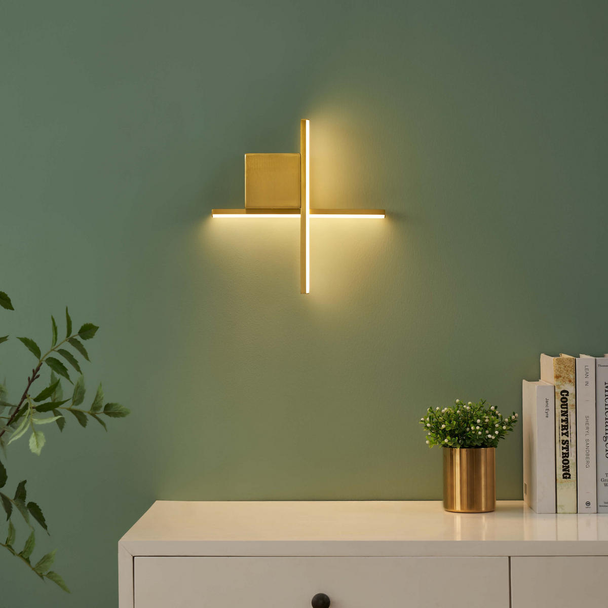 WANDLEUCHTE Fabio, Messing, 30cm - Goldfarben, Metall (30/30/30cm) - KOSILUM