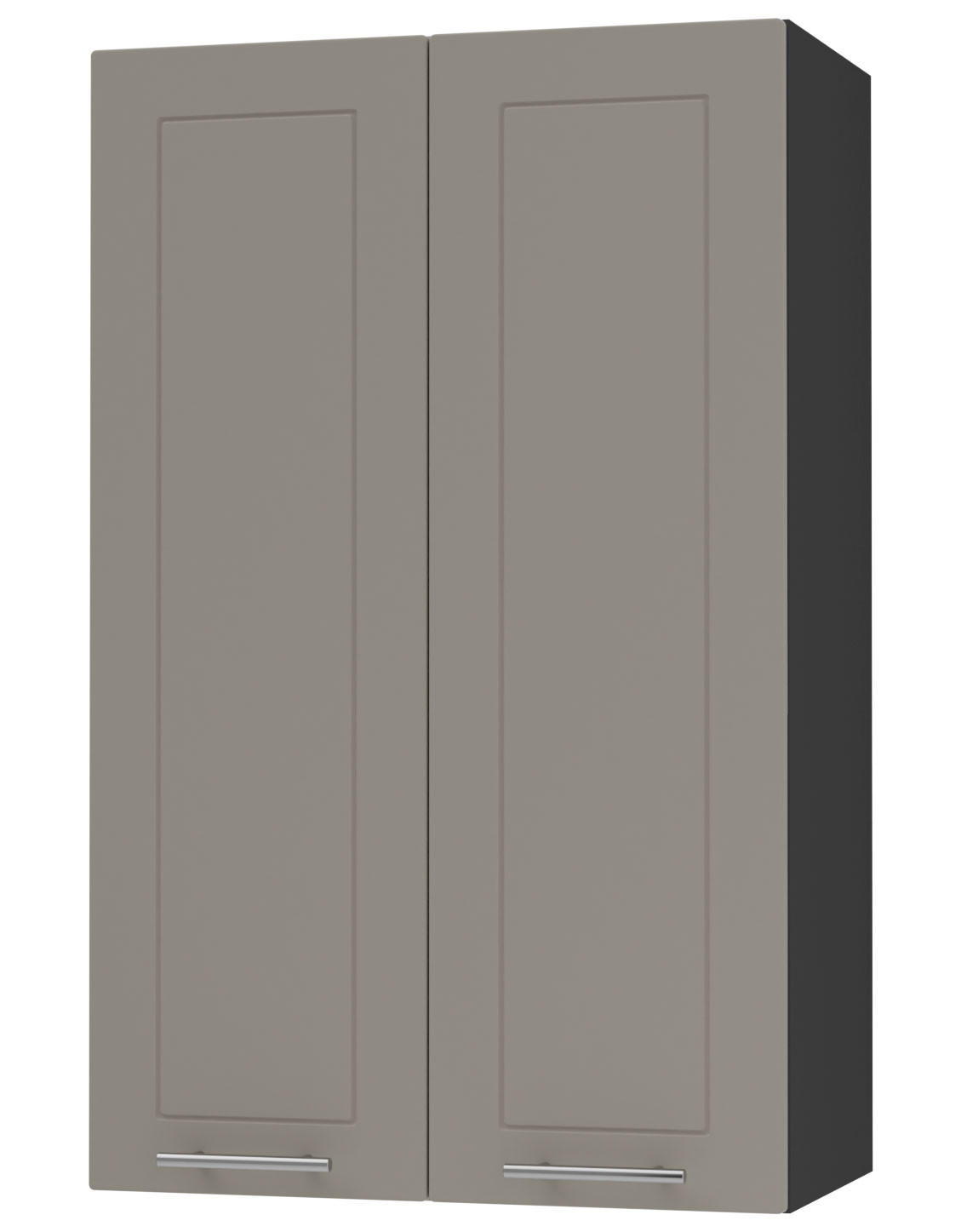 Feldmann-Wohnen Küchenhängeschrank Beige, Schwarz 60x96x32.5 cm
