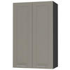 KÜCHENHÄNGESCHRANK Kvantum W4/60 Beige Matt / Schwarz Matt 60 / 32,5 / 96cm - Beige/Schwarz, Holz/Holzwerkstoff (60/96/32.5cm) - Feldmann-Wohnen