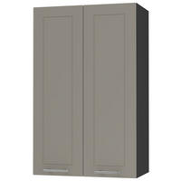 KÜCHENHÄNGESCHRANK Kvantum W4/60 Beige Matt / Schwarz Matt 60 / 32,5 / 96cm - Beige/Schwarz, Holz/Holzwerkstoff (60/96/32.5cm) - Feldmann-Wohnen