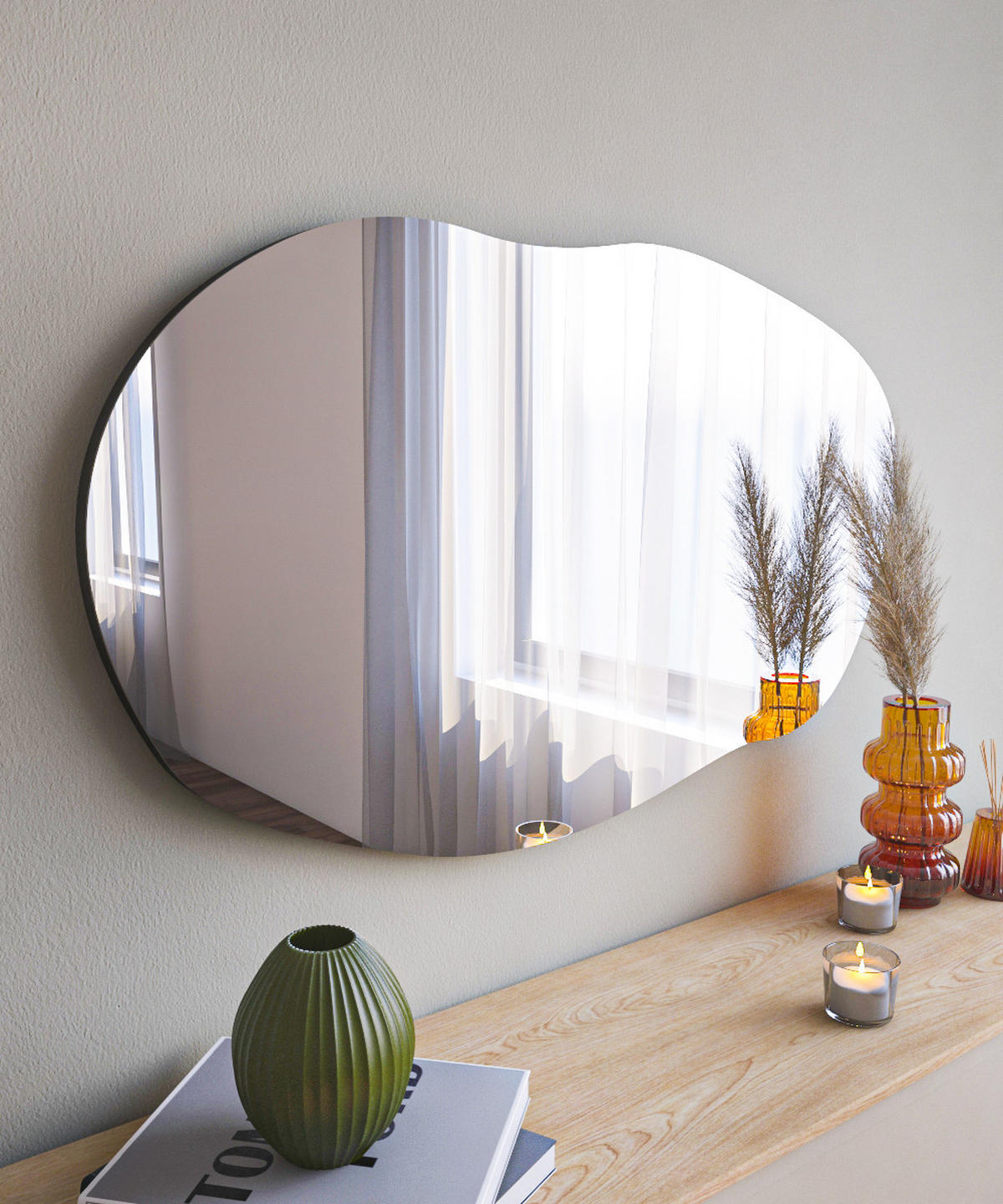 SPIEGEL Losa 52x89cm - Silberfarben, Holzwerkstoff (52/89/3.5cm) - moebel17