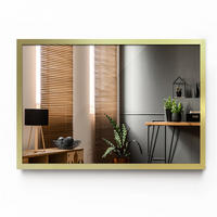 OGLEDALO u okviru zlatno 70x100 cm - zlatne boje, staklo (100/70/0.4cm) - TULUP