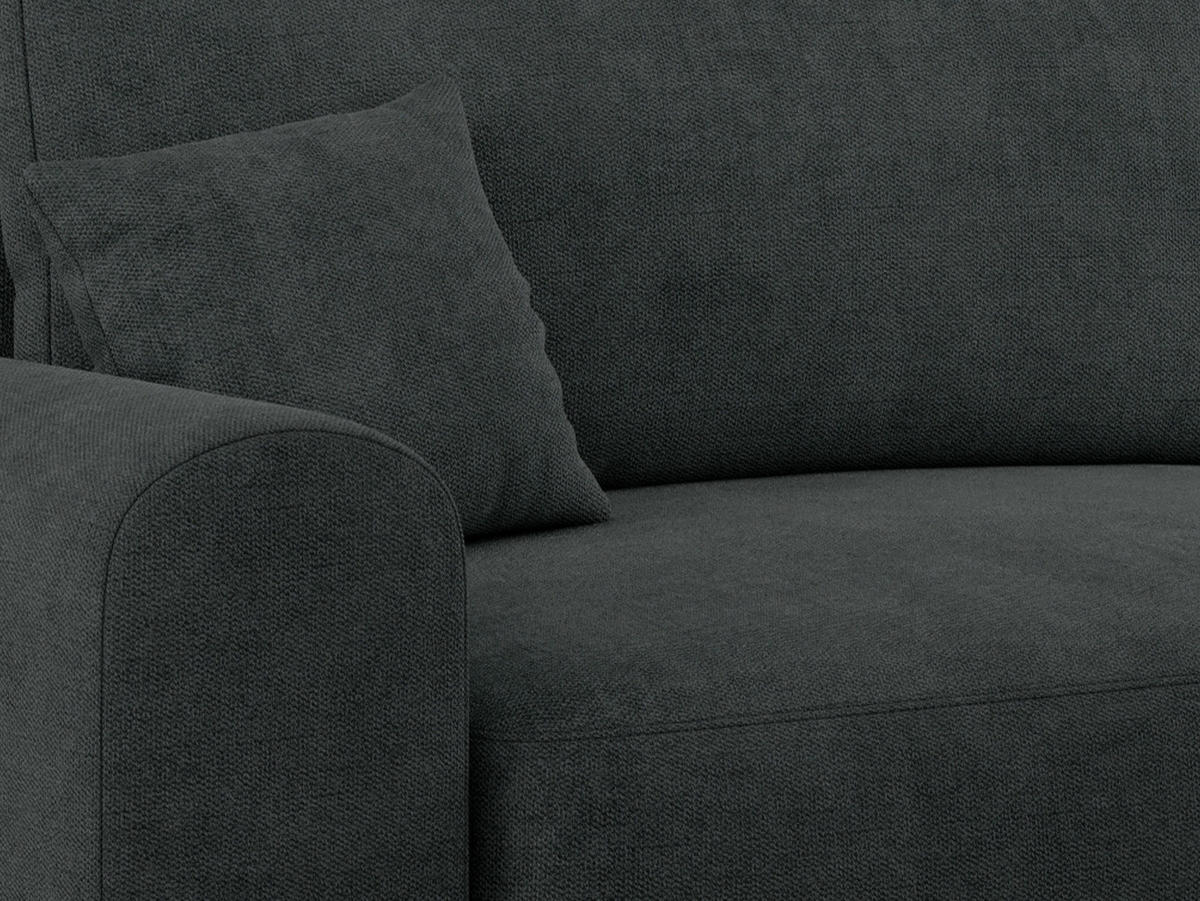 ECKSOFA NELSON Dunkelgrau Struktur - Dunkelgrau/Schwarz, Kunststoff/Textil (274/152cm) - MKS