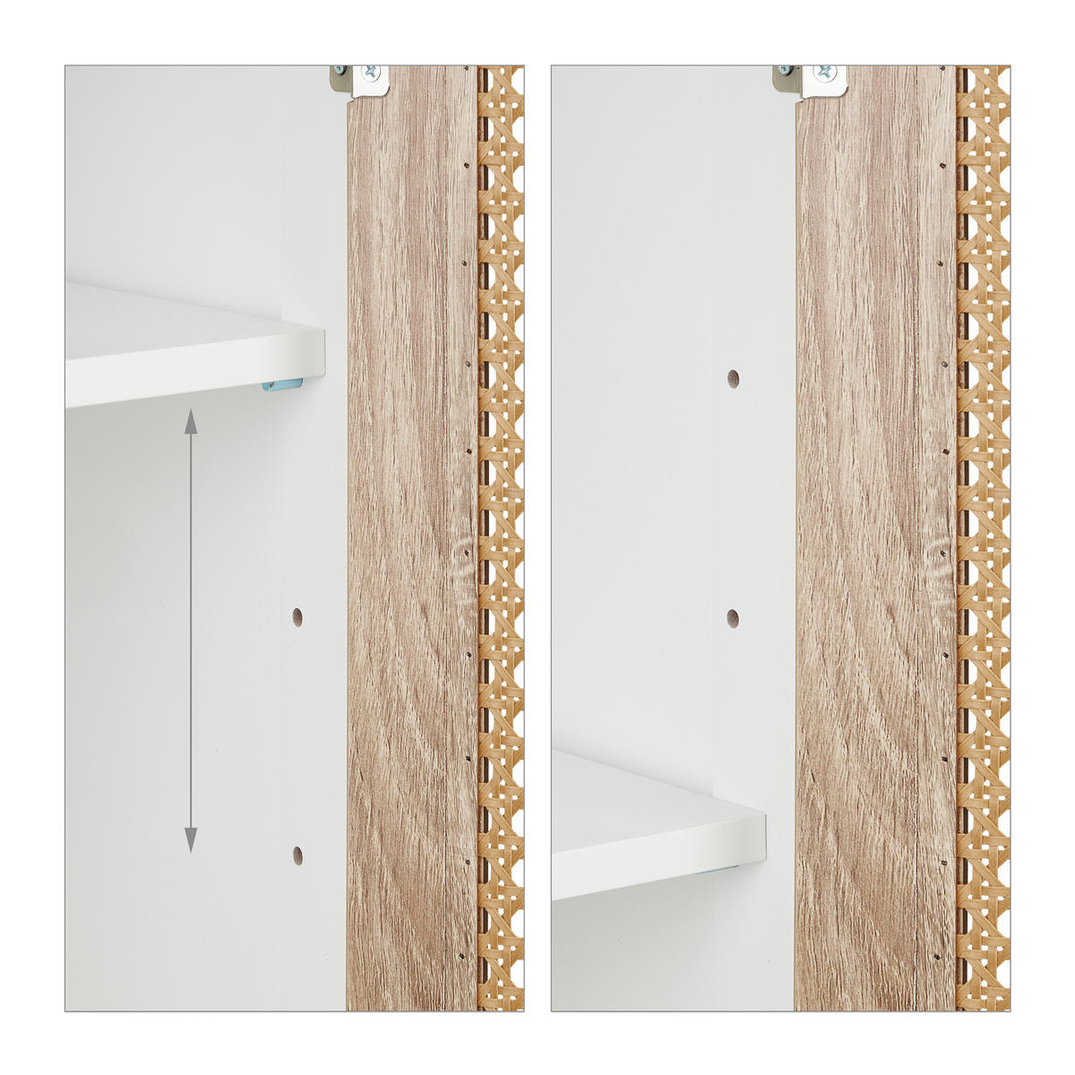 BADEZIMMERSCHRANK - Weiß, Holzwerkstoff/Kunststoff (30/96.5/30cm) - Relaxdays