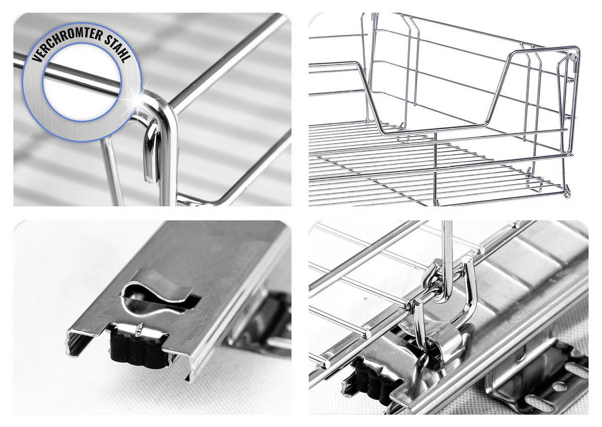 CHROM-OPTIK 50/50/23 cm - Silberfarben, Metall (50/23/50cm) - Maximex