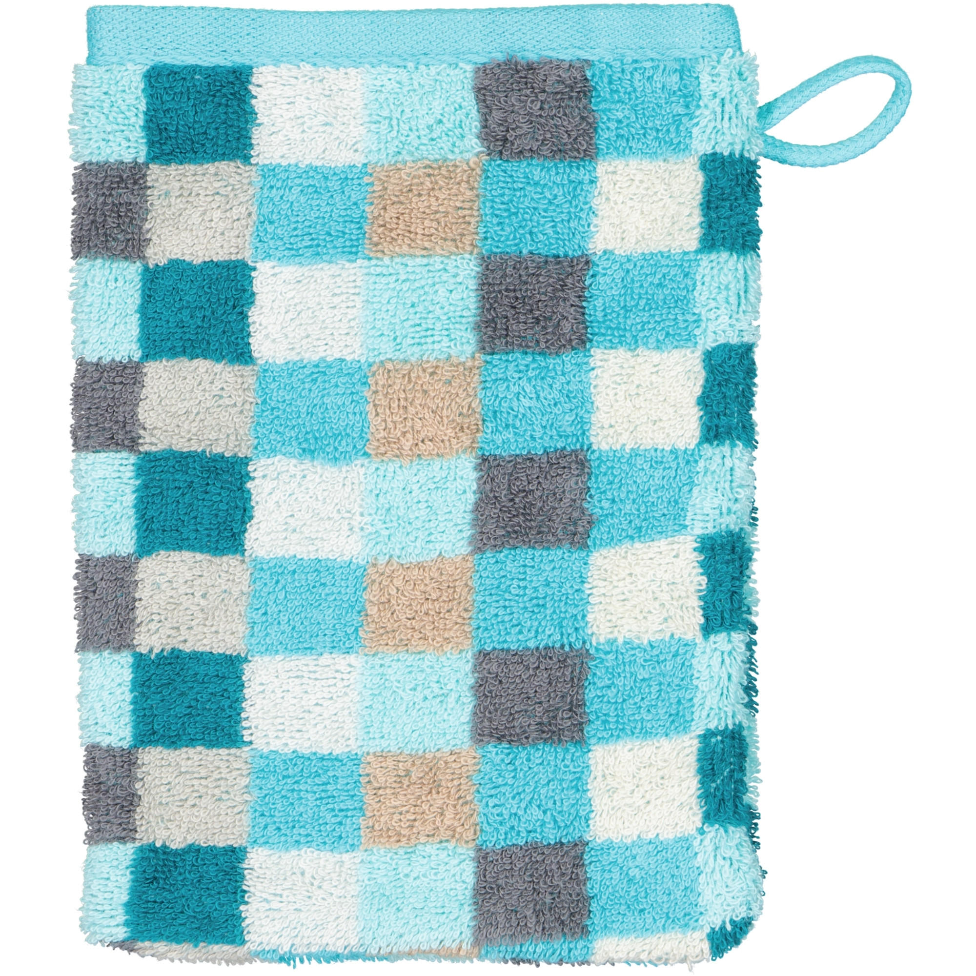 HANDTÜCHER UNIQUE KARO 942 TÜRKIS - 44 - Blau, Textil (16/22cm) - Cawö