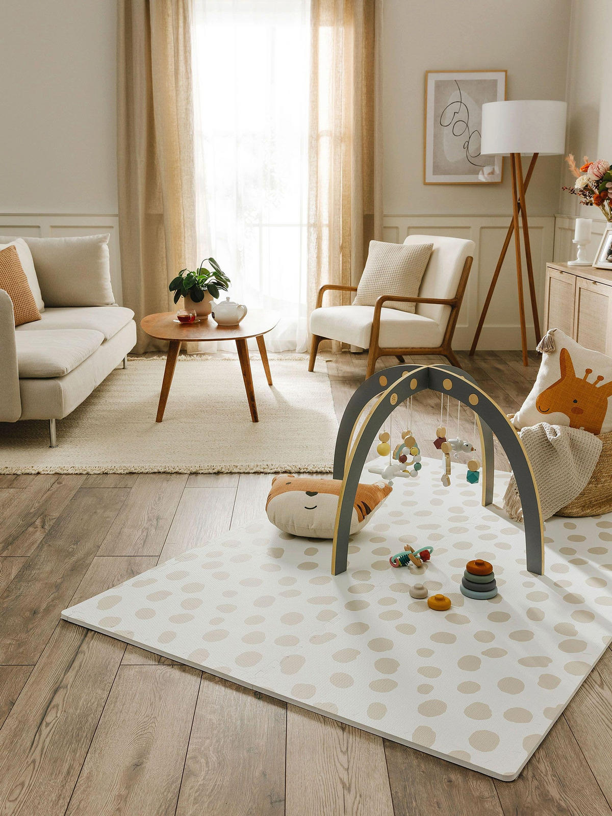 SPIELMATTE Savannah Beige 120x180 cm - Beige, Textil (120/180cm) - Lytte