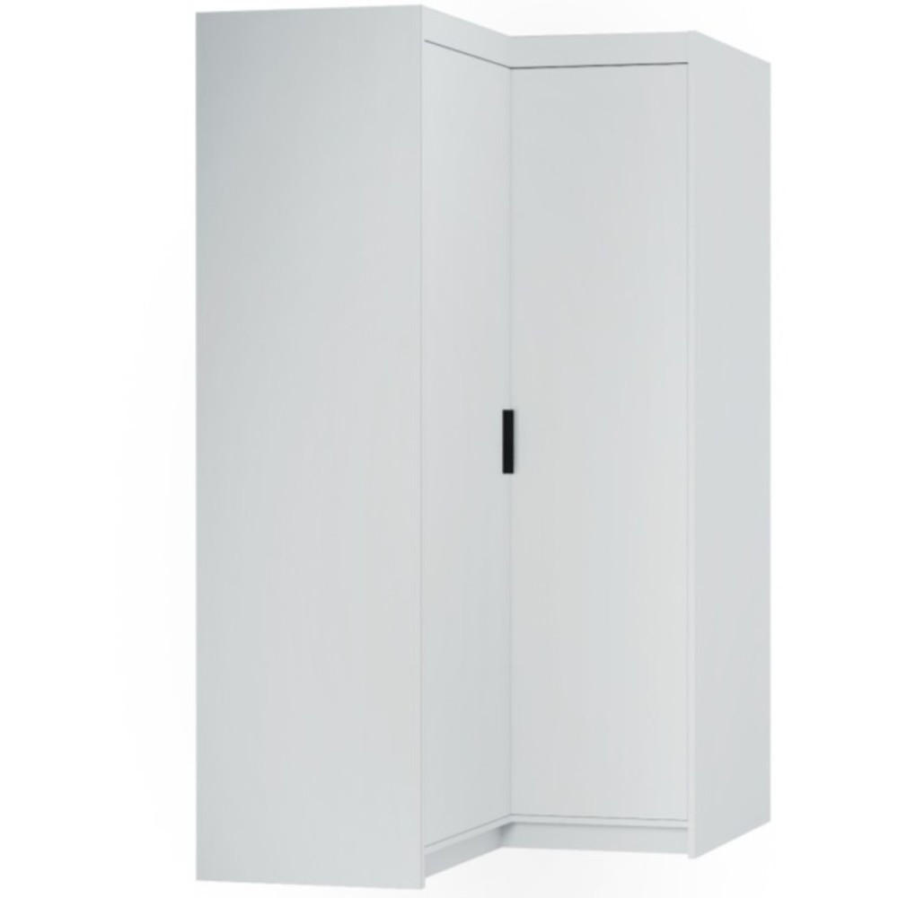 ECKSCHRANK Elena mit 2 Türen, 95x95 cm, Weiß - Weiß, Holzwerkstoff (95/190.5/95cm) - Beautysofa