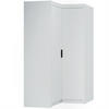 ECKSCHRANK Elena mit 2 Türen, 95x95 cm, Weiß - Weiß, Holzwerkstoff (95/190.5/95cm) - Beautysofa