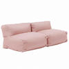 GARTENSOFA mit 2 Sitzplätzen, Puderrosa - Pink, Textil (85/65/170cm) - Oviala