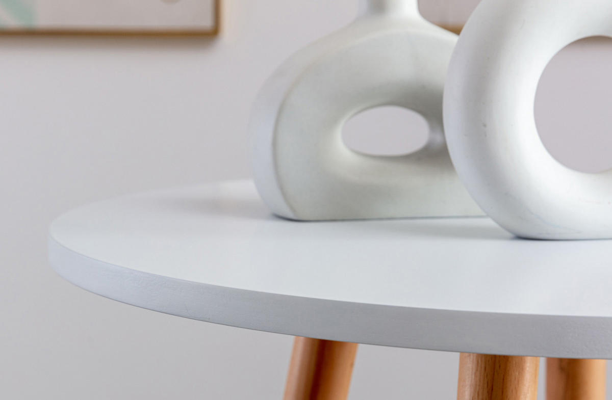 STEHTISCH Ø 60 cm innen REJA 107 cm Hoch Weiß - Weiß, Holz (60/60/107cm) - DELUKE