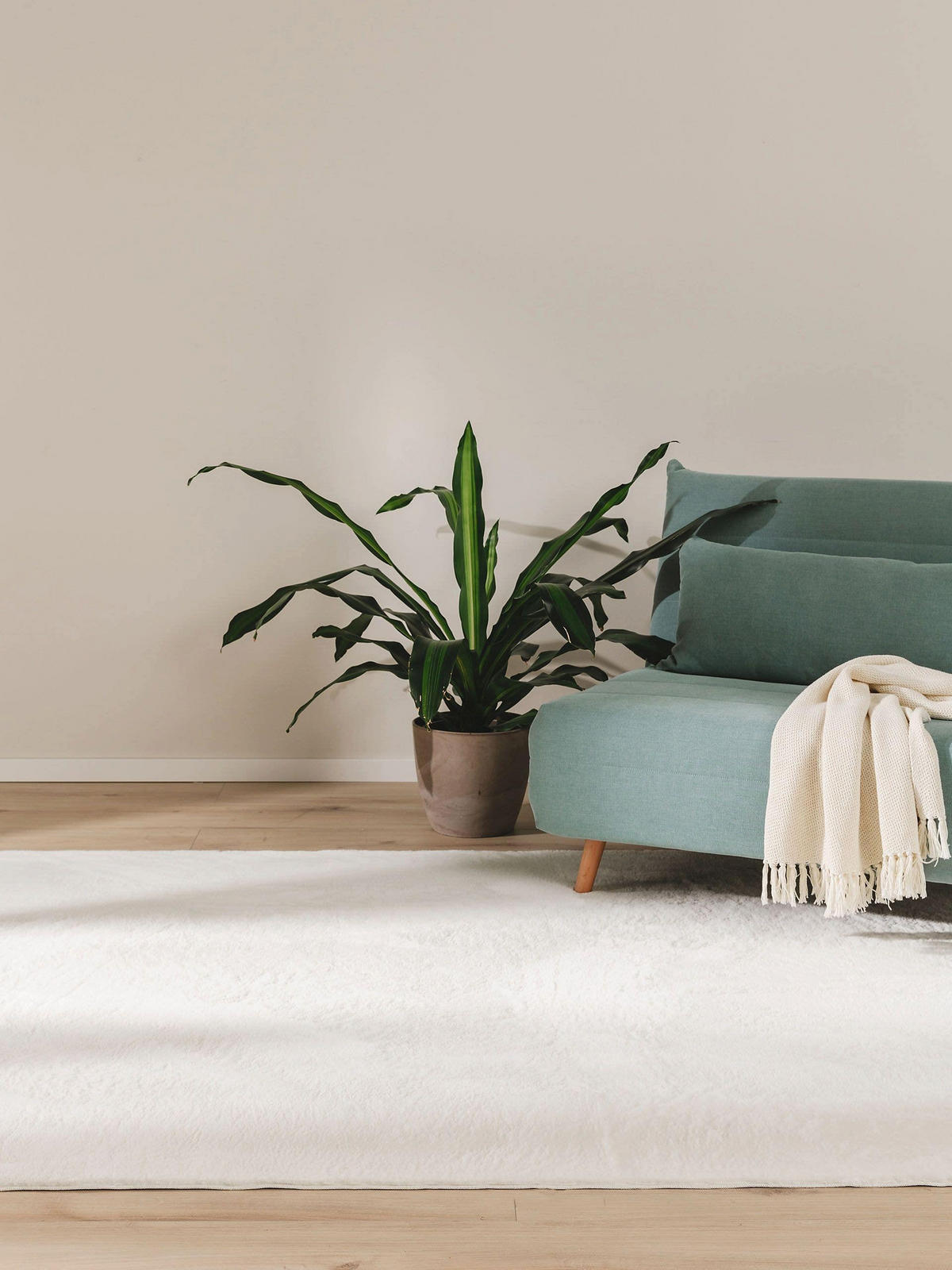 KUNSTFELLTEPPICH Furry Cream 60x120 cm - Creme, Kunststoff (60/120cm) - benuta