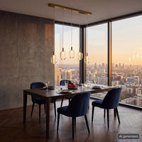 PENDELLEUCHTE Exemplar - Goldfarben, Glas/Metall (110/13/120cm) - Butlers