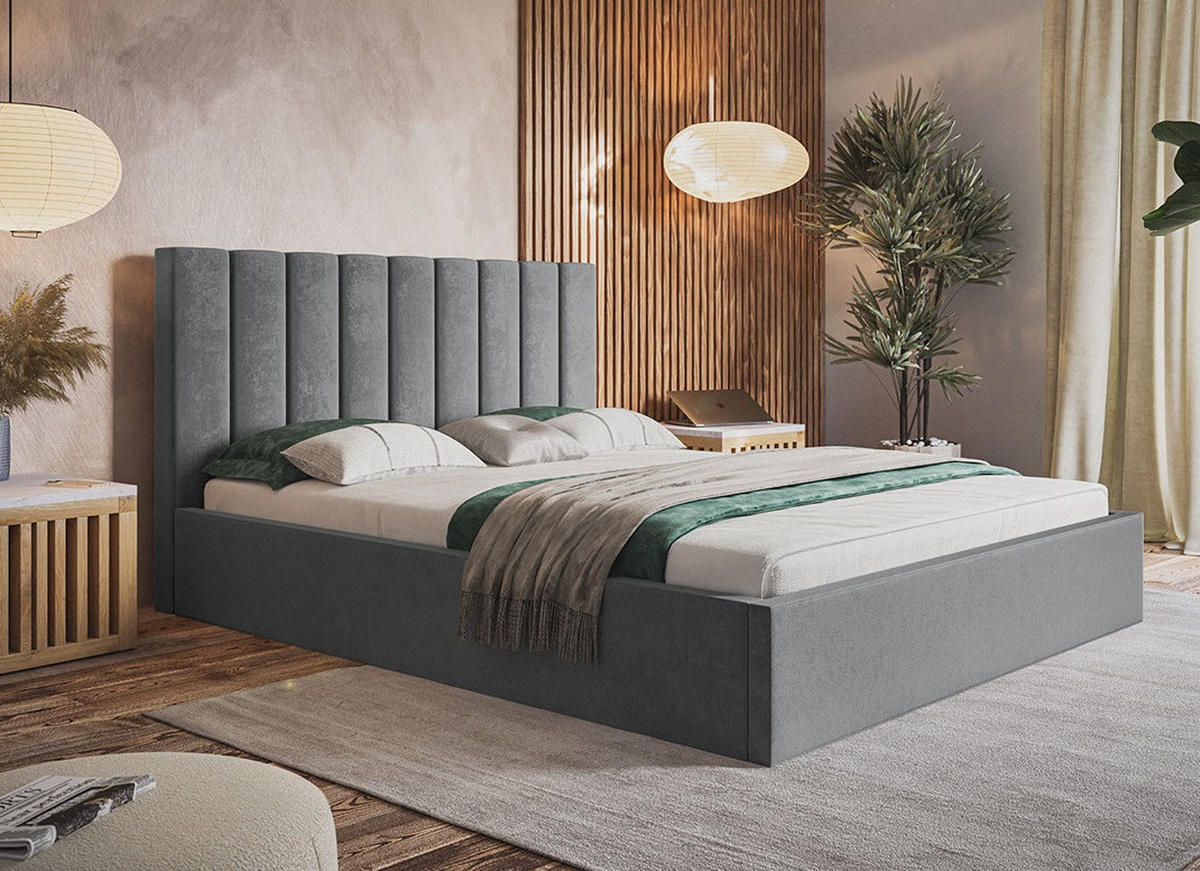 BETT Grau SIM 9 120x200 cm - Grau, Kunststoff/Textil (120/200cm) - Sepro Meble