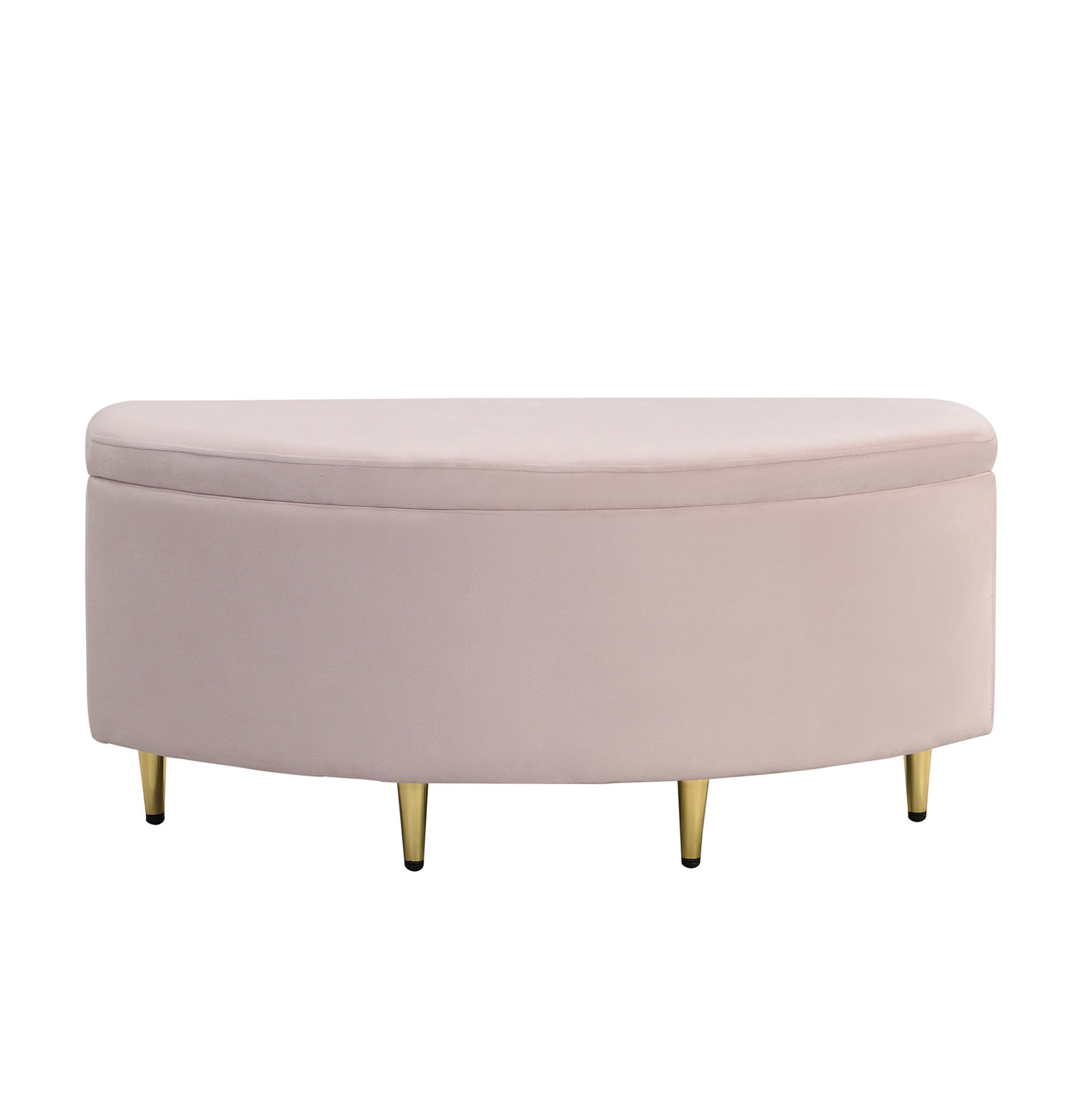 POLSTERBANK 90/40/42 cm Rosa mit Stauraum aus Samt - Rosa, Textil (40/42/90cm) - OKWISH